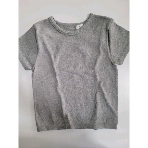 Gilly Hicks by Hollister Ribbed Stretch Tee Cropped Size M NEW - Picture 1 of 4